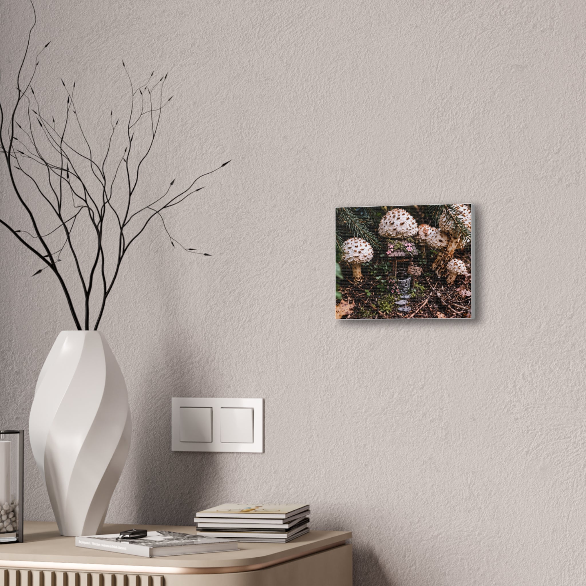 Fungi Funland Wishing Well Never Tell Canvas Print Whimsy
