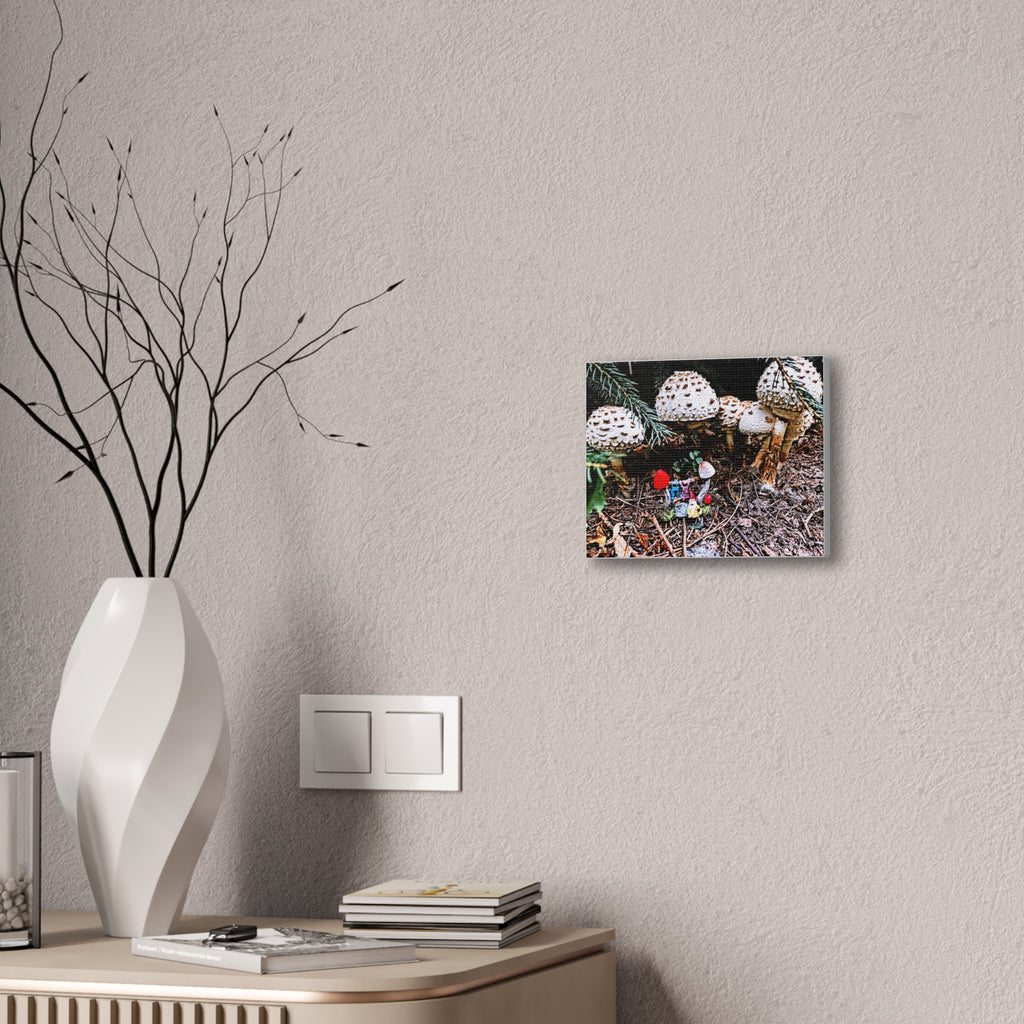 Fungi Funland Clothesline Canvas Print Whimsy