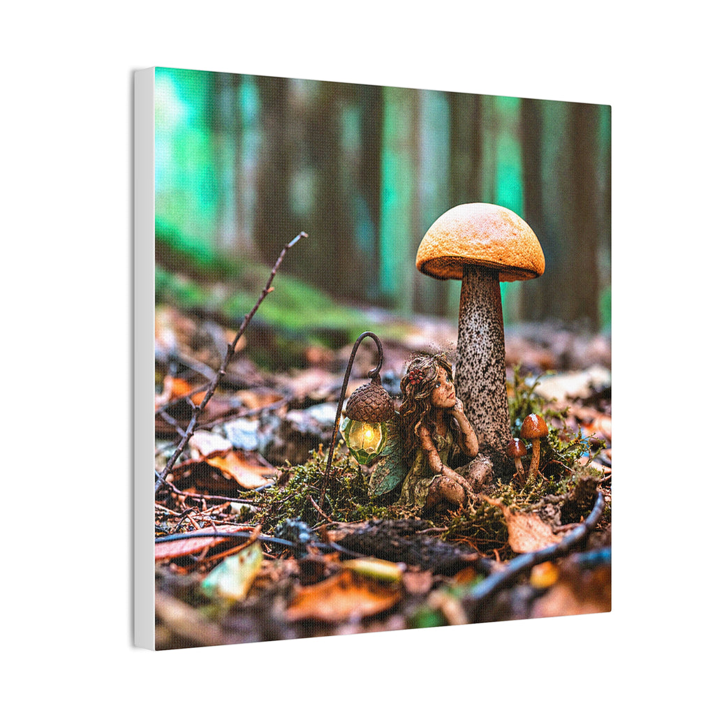 Birch Bolete Beauties — Stretched Canvas Nature Print Whimsy