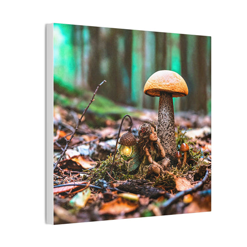 Birch Bolete Beauties — Stretched Canvas Nature Print Whimsy