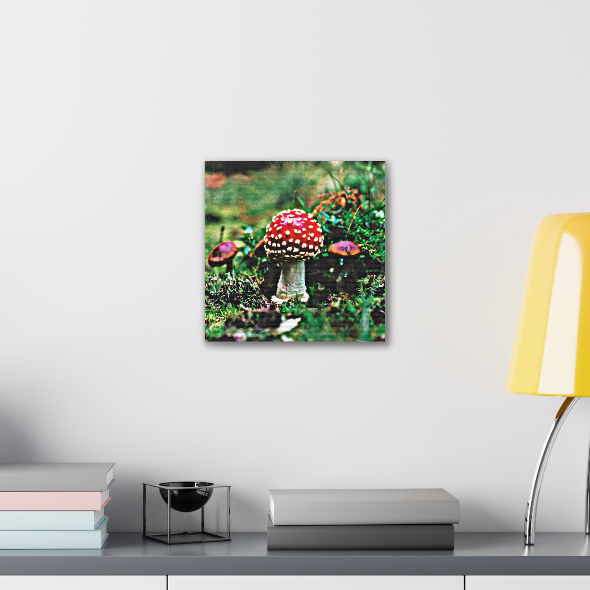 Amanita Tucked Away Canvas Wall Art – Vintage Red Fly Agaric Nature Print