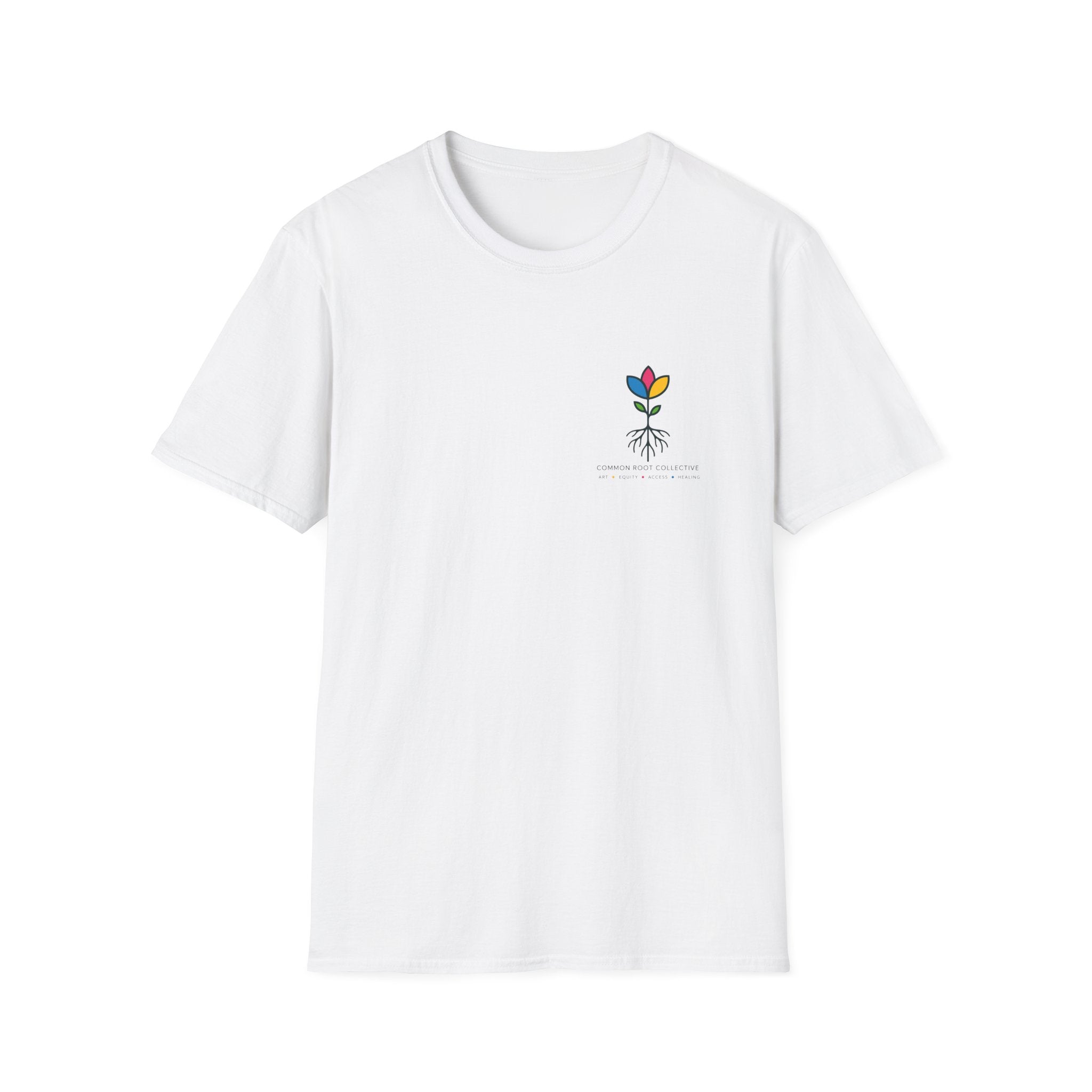 Root by Design T‑Shirt — Minimal Colorful Seedling Graphic