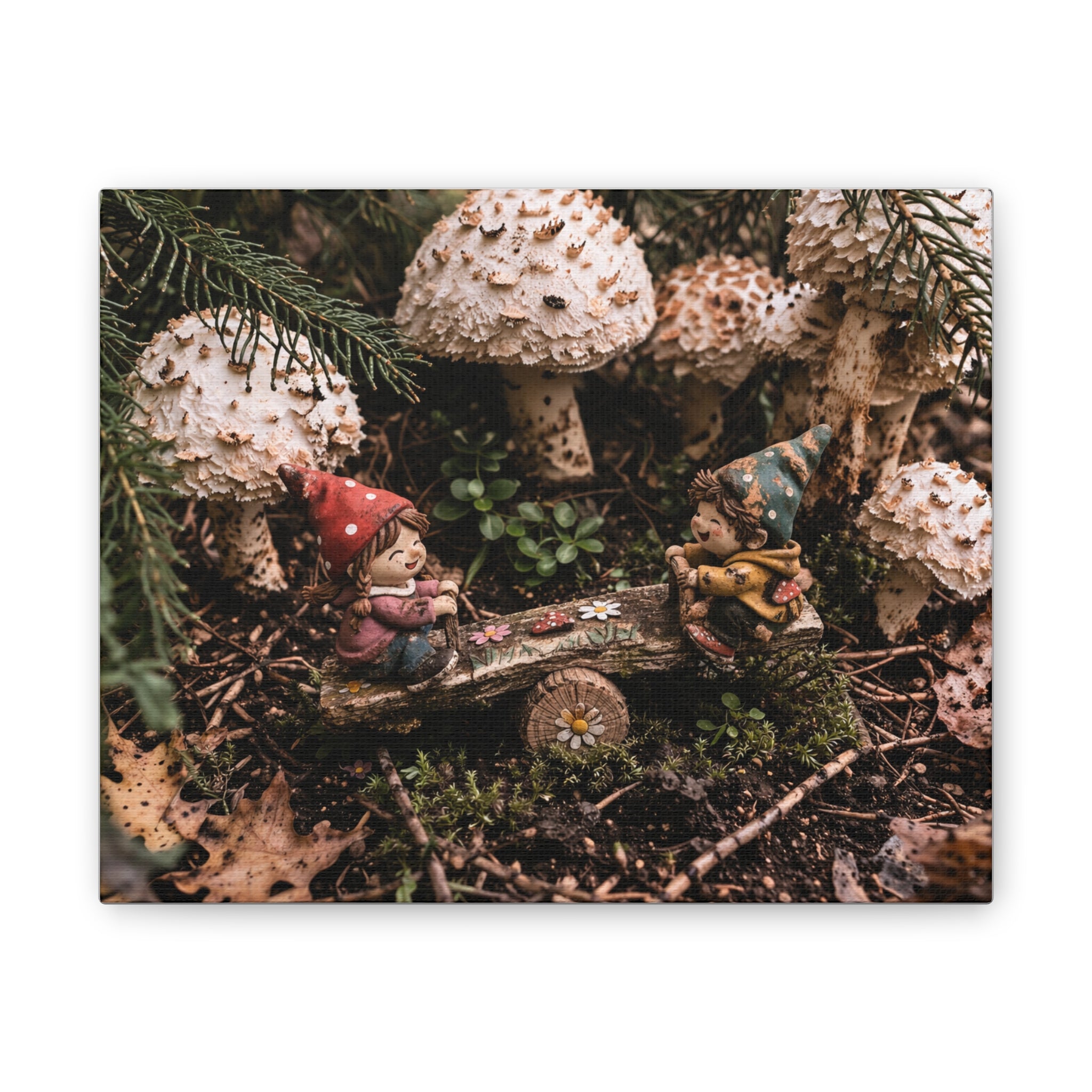 Fungi Funland Seesaw Games Canvas Print Whimsy