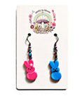 Peep Squad Earrings 🐰✨ Pink & Blue/Multi-Charm
