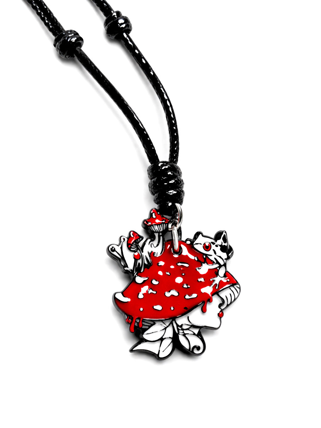 Mushroom Millinery Charm Necklace