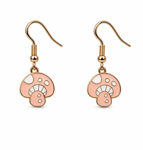 Candy Cane Caps Earring Set