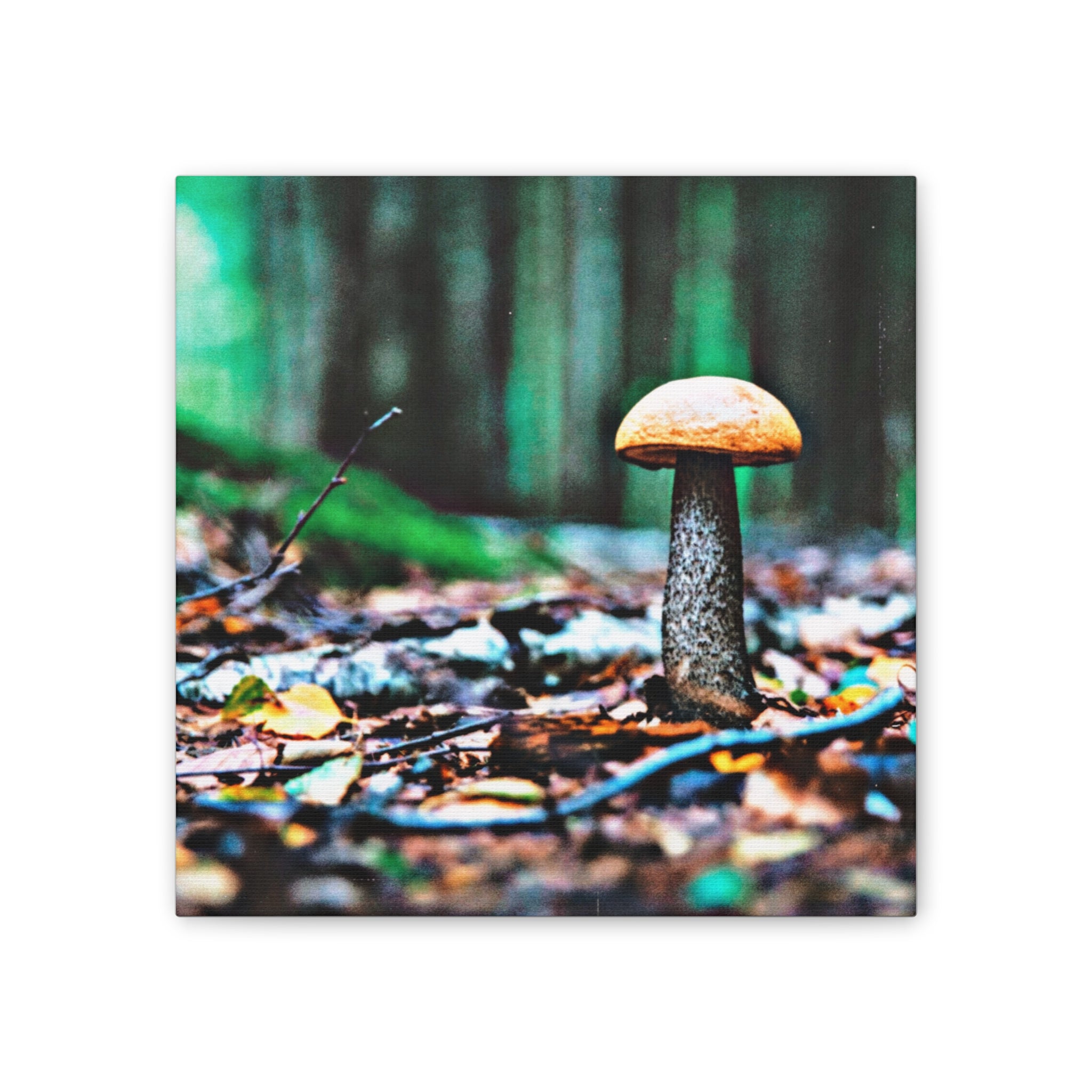 Birch Bolete Beauty — Stretched Canvas Nature Print