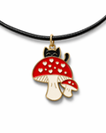 Curious Cat Cap Necklace