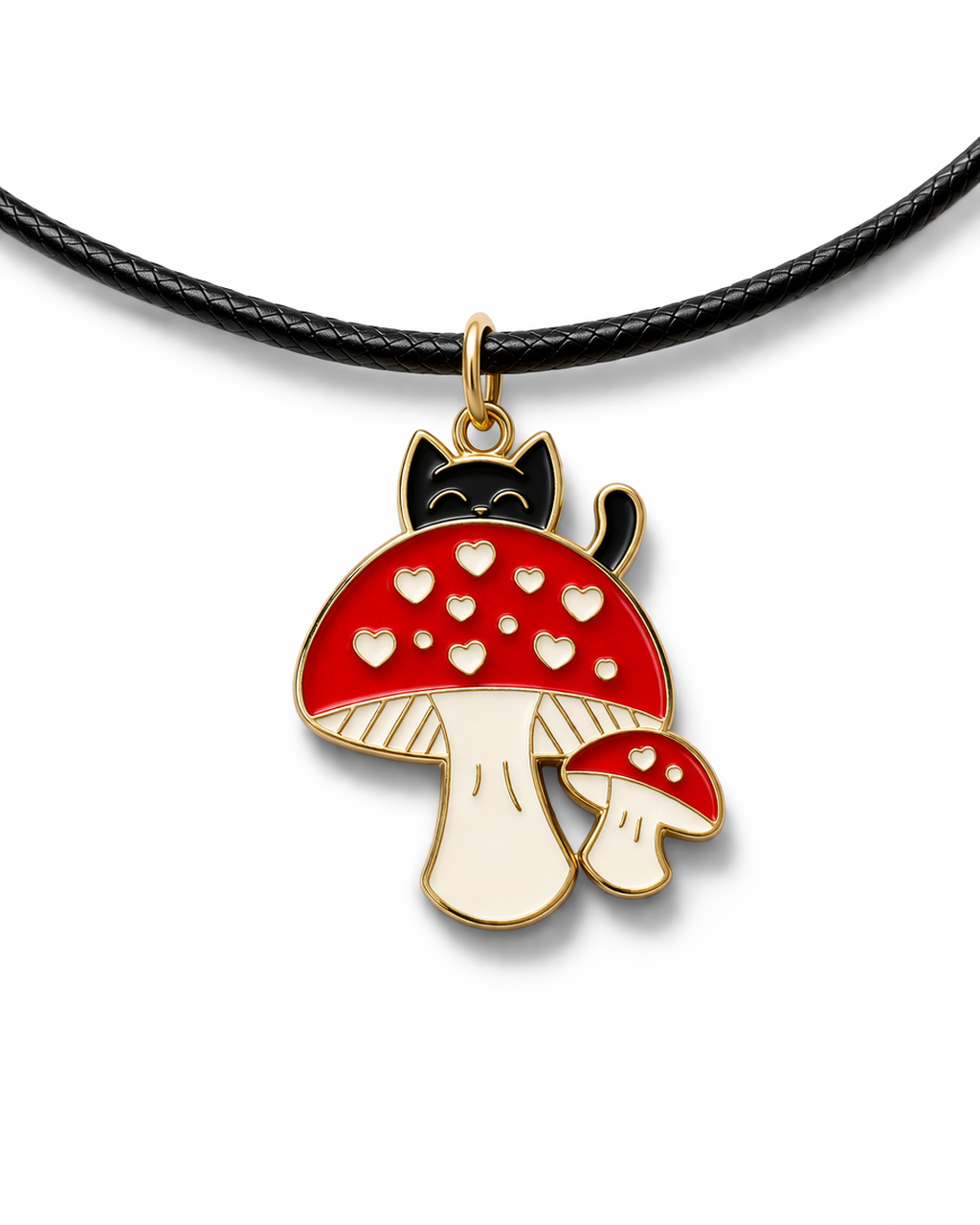 Curious Cat Cap Necklace