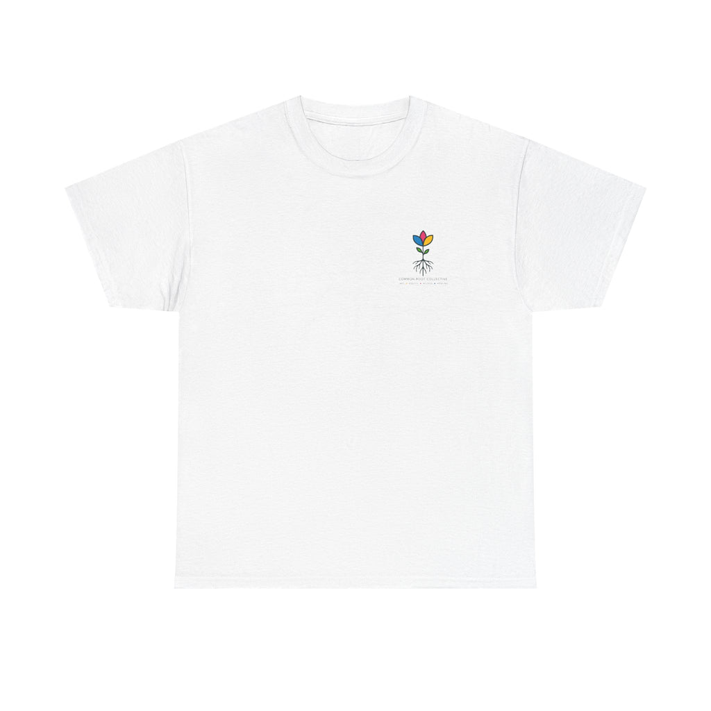 T-Shirt — Tiny Color Heart Flower Chest Graphic