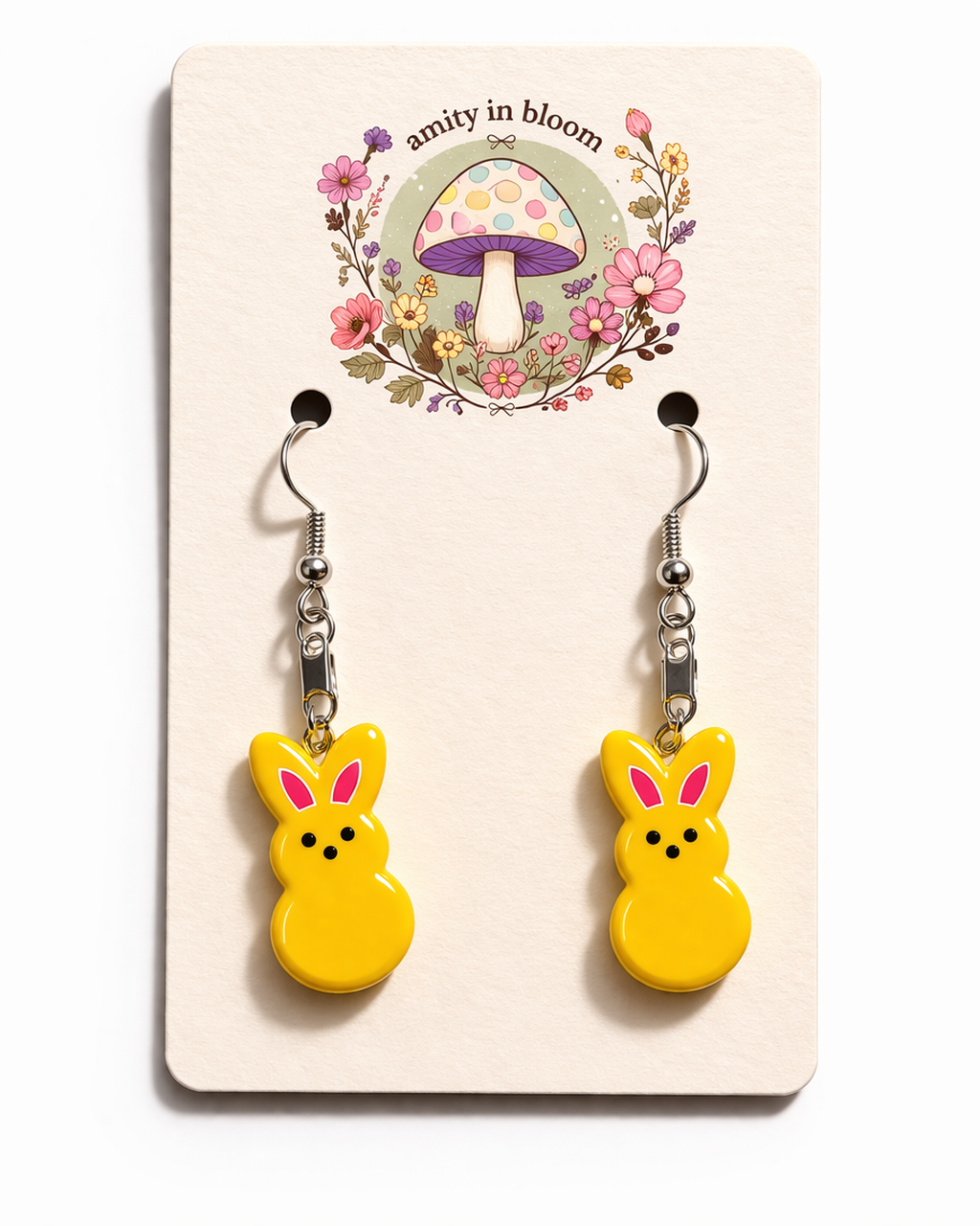 Peep Squad Earrings 🐰✨ Yellow/Multi-Charm