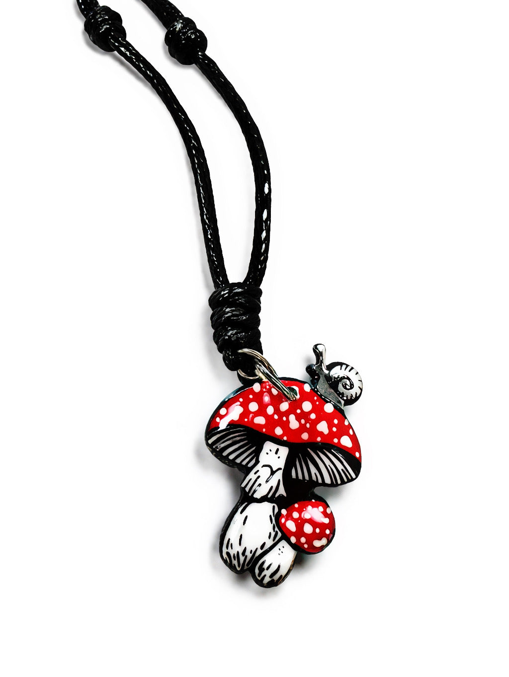 Snail & Shroom Charm Necklace