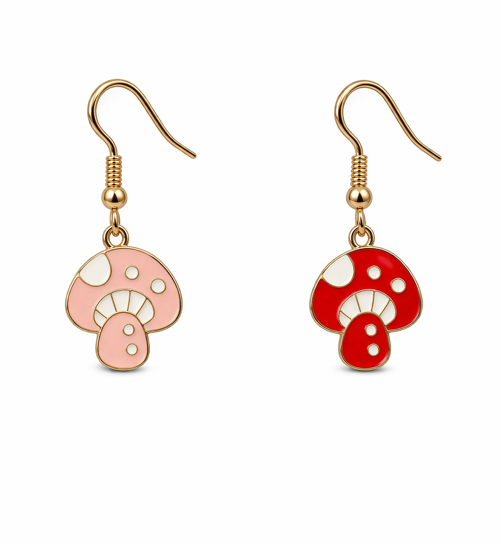 Candy Cane Caps Earring Set
