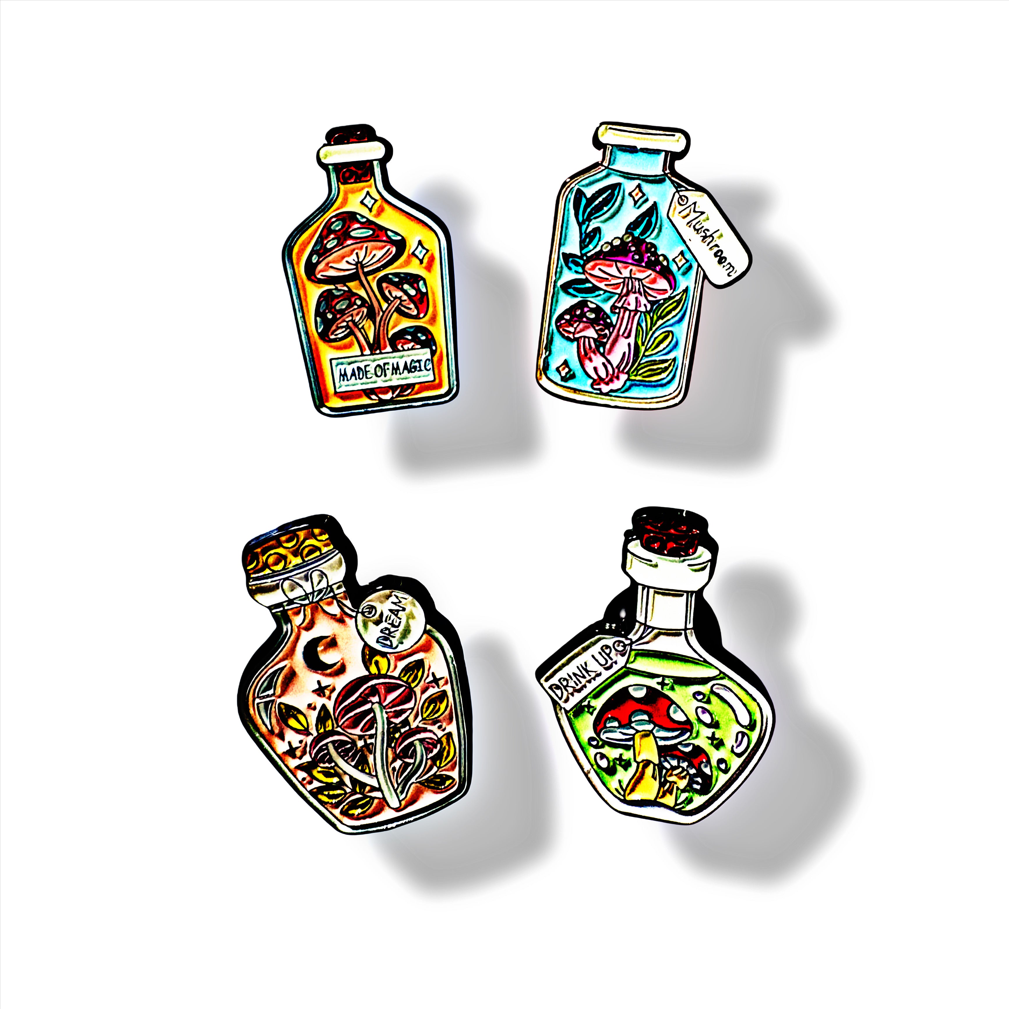 Toadstool Tonic Enamel Pin Set