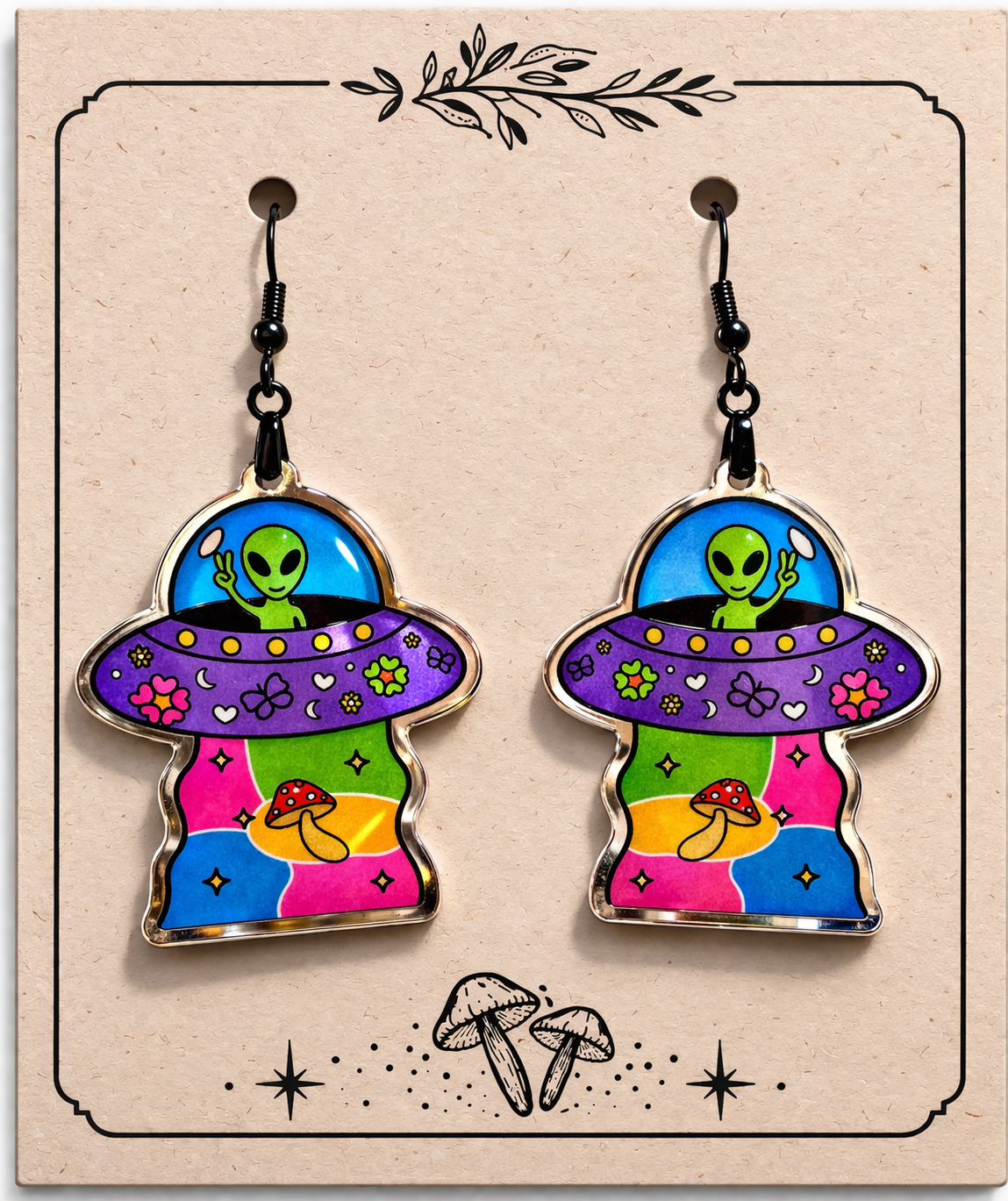 Encounters of the Mush Kind Earring Set 👽🍄