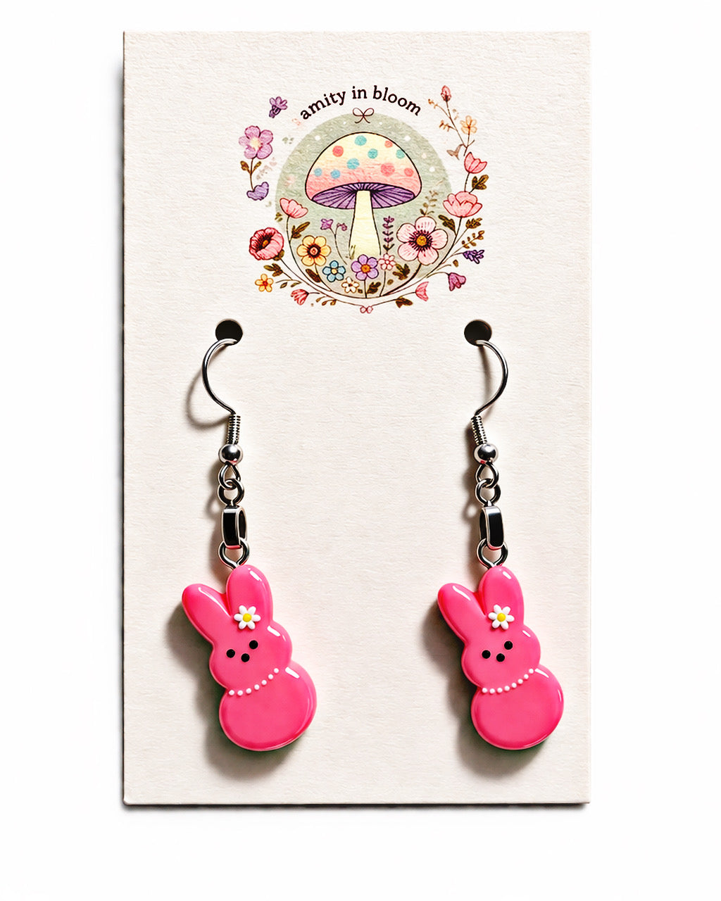 Peep Squad Earrings 🐰✨ Pink/Multi-Charm