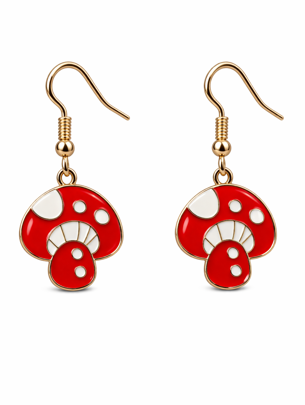 Candy Cane Caps Earring Set