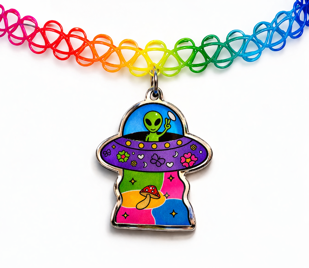 Encounters of the Mush Kind Tattoo Choker 👽🍄