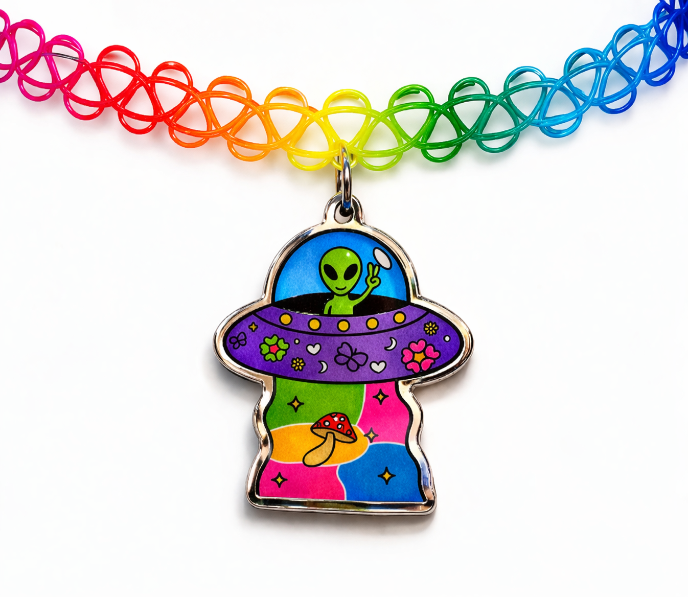 Encounters of the Mush Kind Tattoo Choker 👽🍄