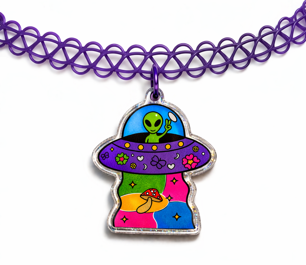 Encounters of the Mush Kind Tattoo Choker 👽🍄