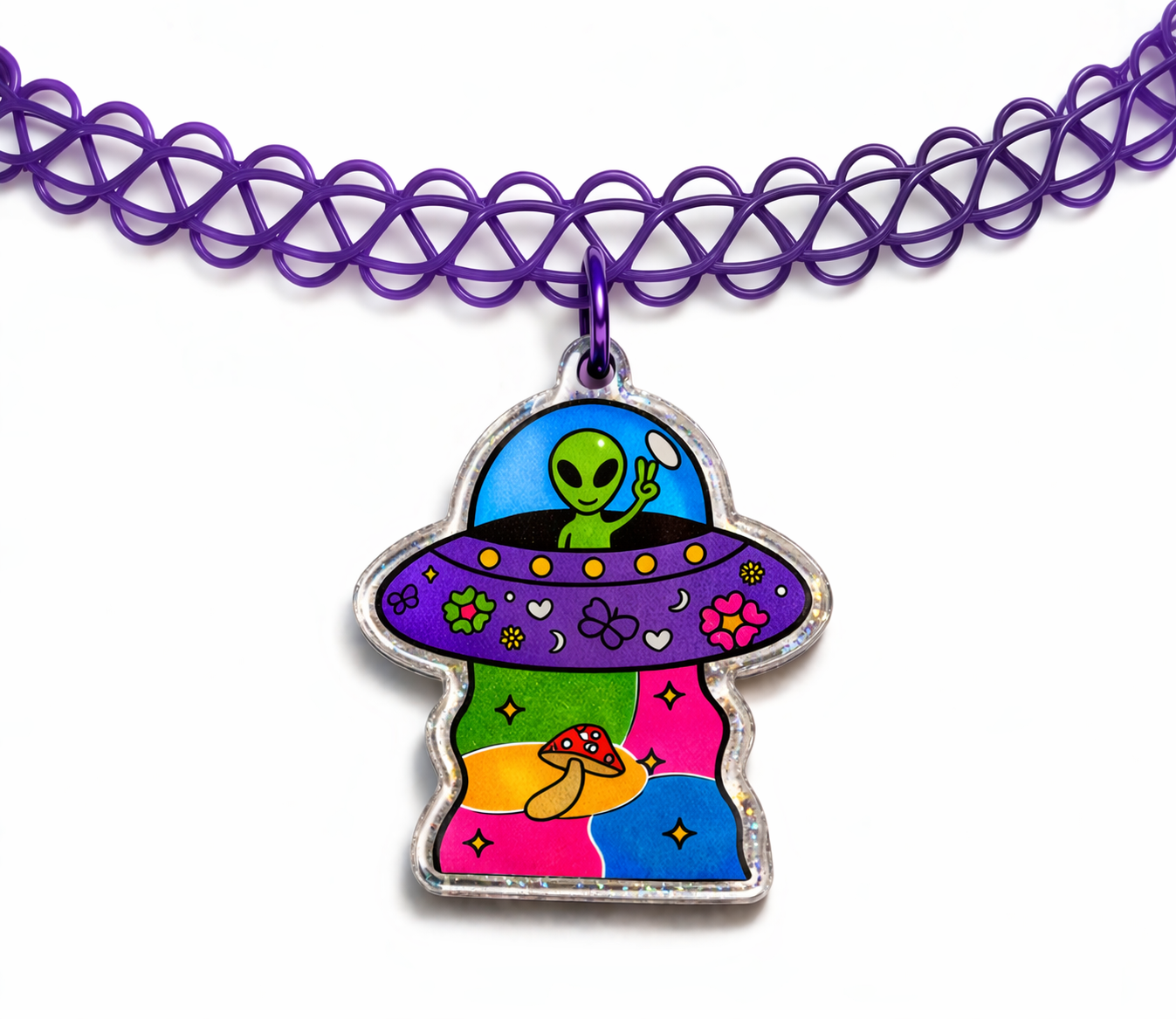 Encounters of the Mush Kind Tattoo Choker 👽🍄