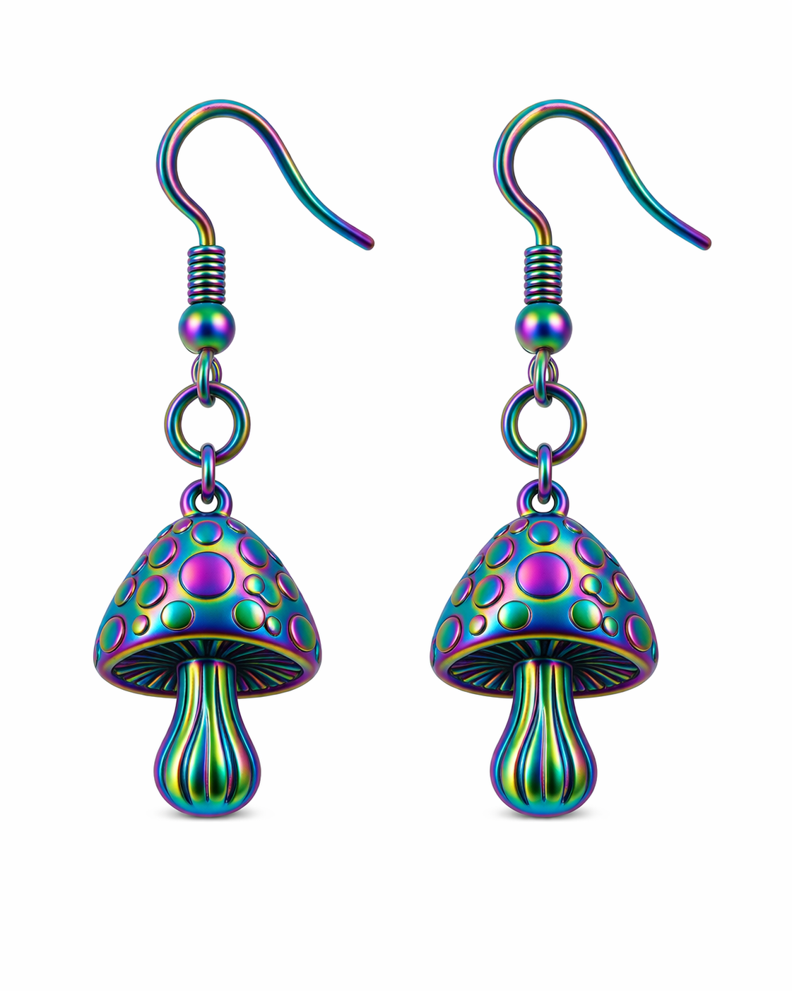 Rainbow Melt Shroom Earring Set